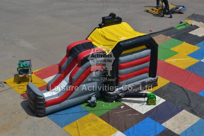 Small Inflatable Multiplay Bouncy Castles Haunted With Slide