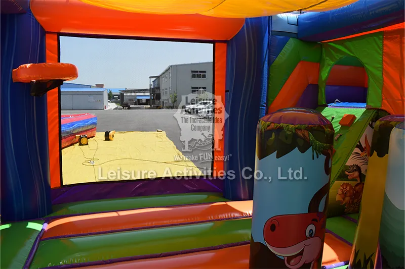 Standard Inflatable Multiplay Bouncy Castles Dragon With Slide